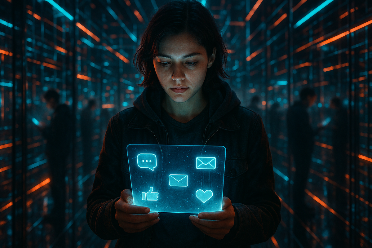 Бесконечные соцсети (сгенерировано ИИ)