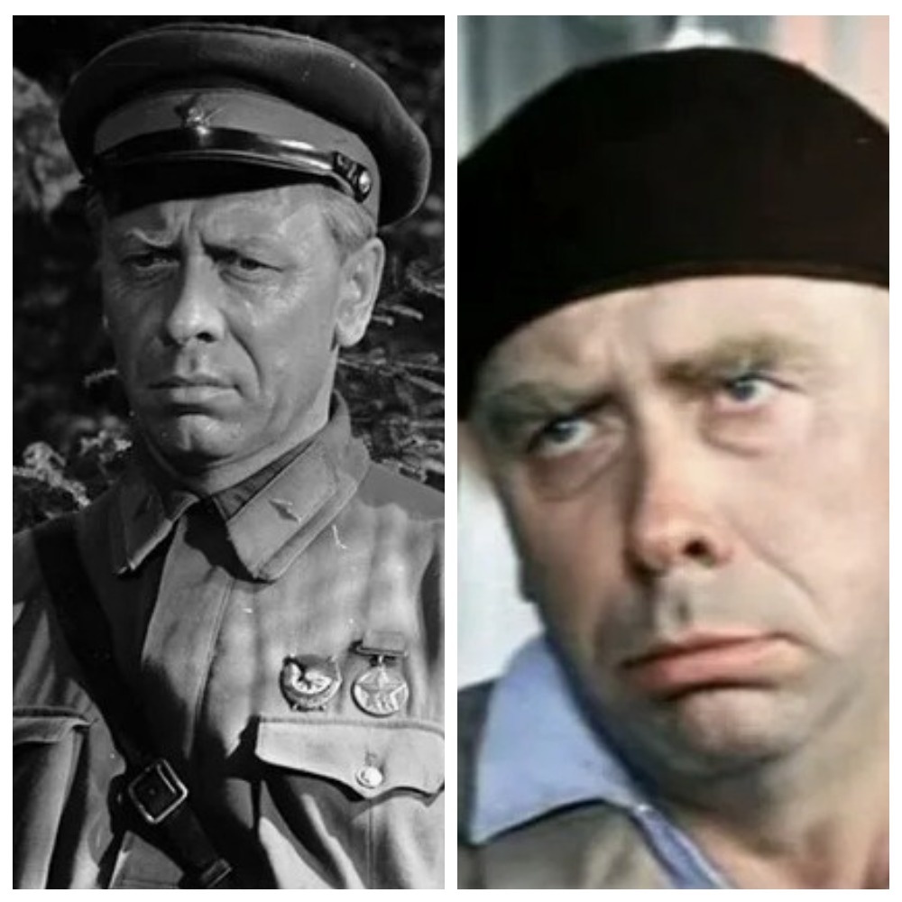 Слева  Серпилин, которых был близок Папанову по духу, слева-  любимый народом Лелик