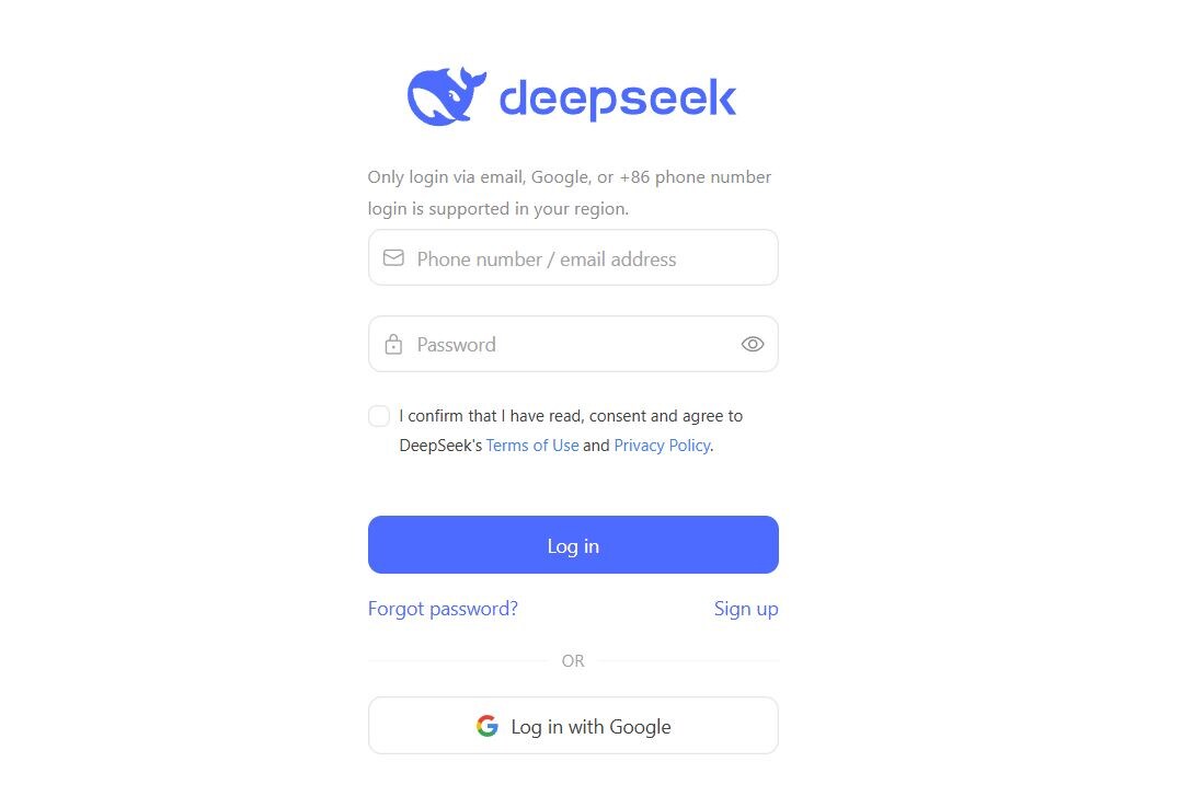 deepseek.com📷Регистрация в DeepSeek