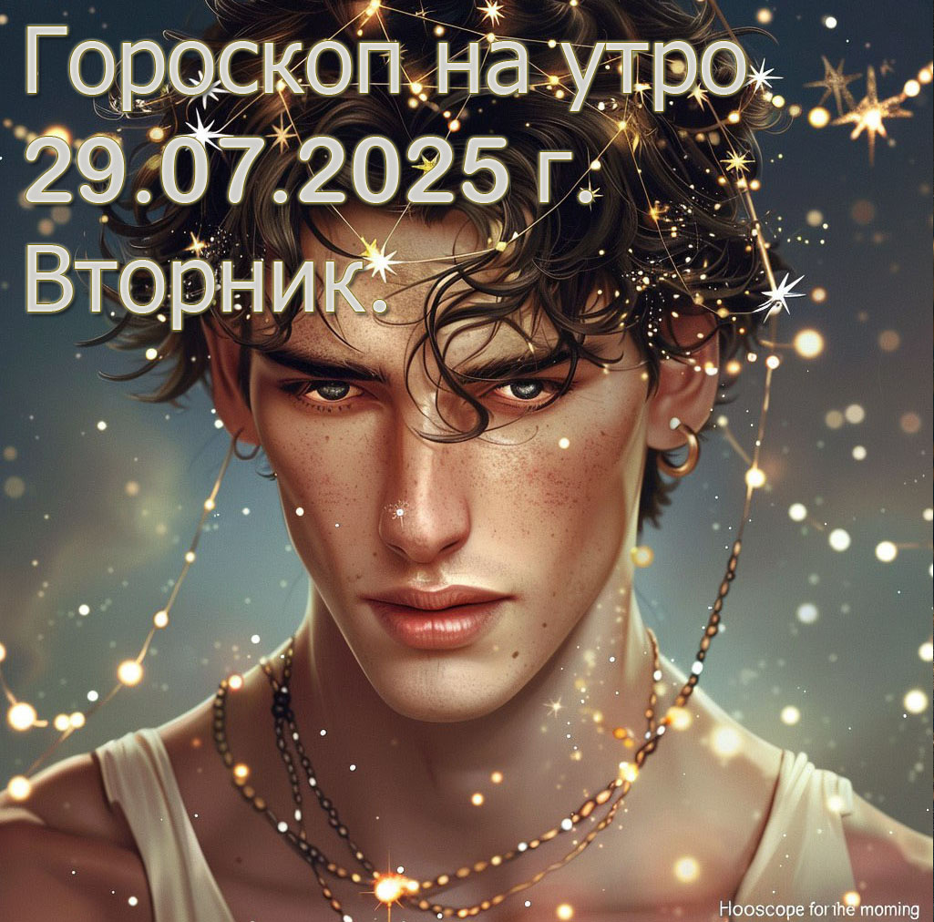 Гороскоп на утро 29 Июля 2025 г. Вторник. https://t.me/goroskopnautro