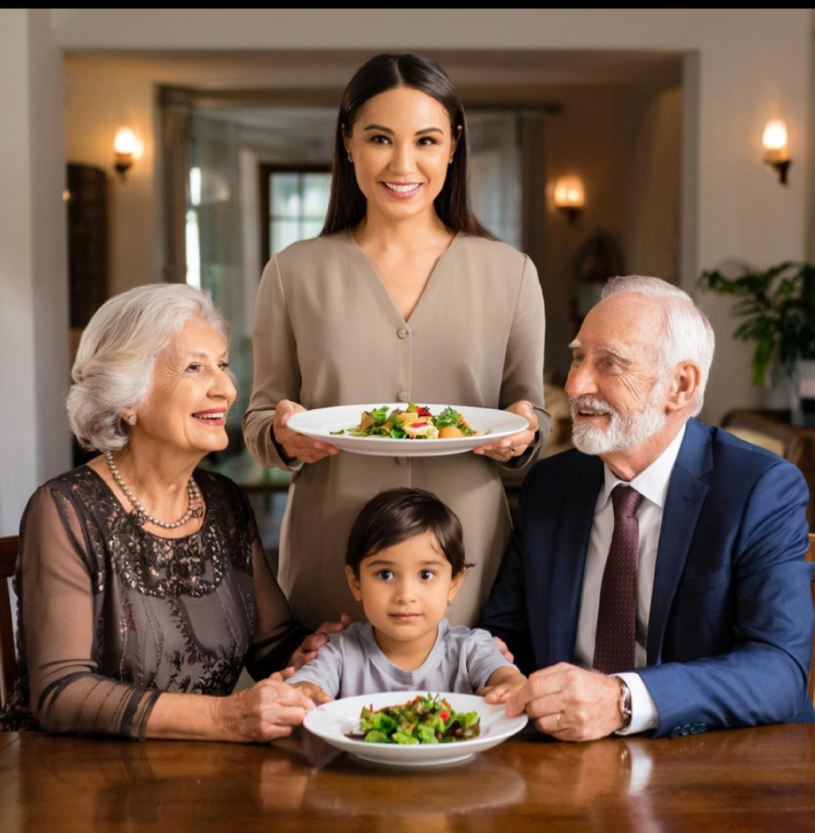 С родителями мужа