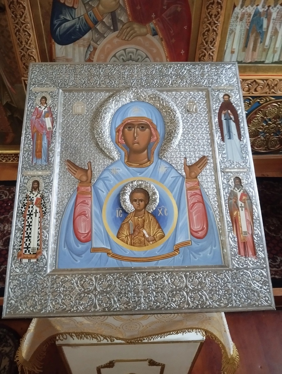 Список с чудотворной иконы Божией Матери Знамение, писана мной 6.05.2025 года.