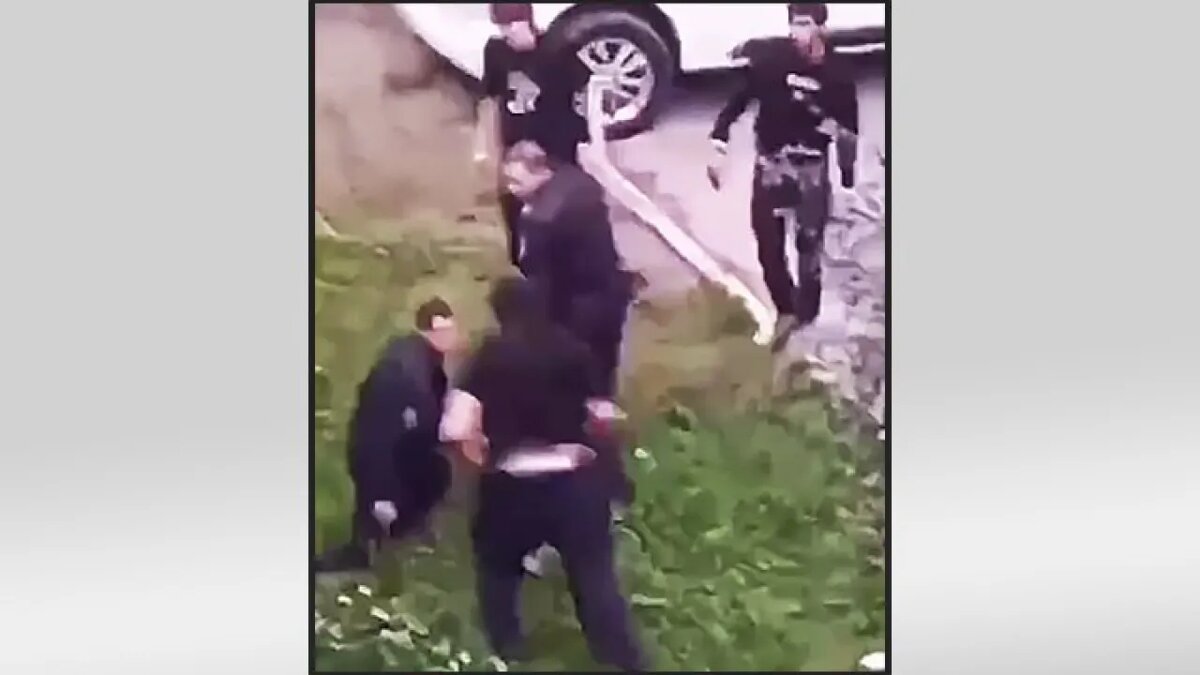 Нападение мигрантов на полицейских.