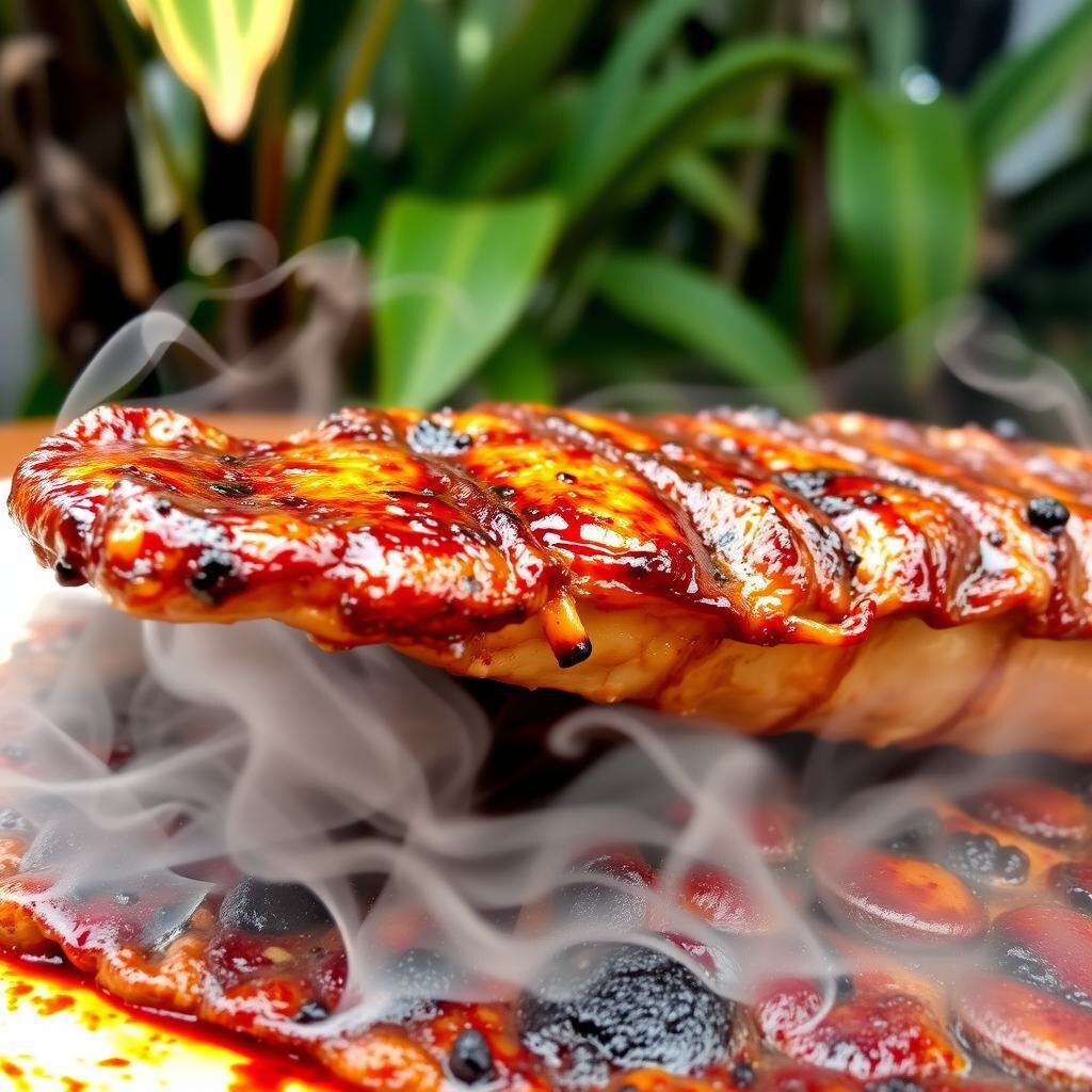 стейк из крокодила на гриле