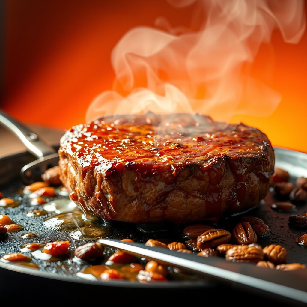 стейк в медовой глазури