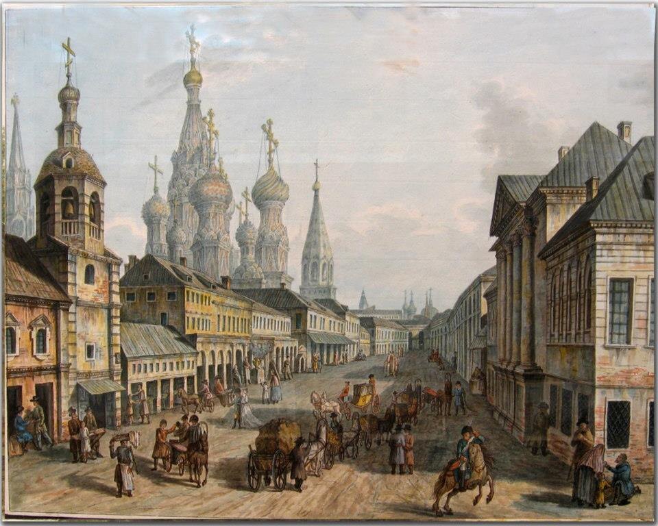 Ф. Я. Алексеев. Москворецкая улица с людьми