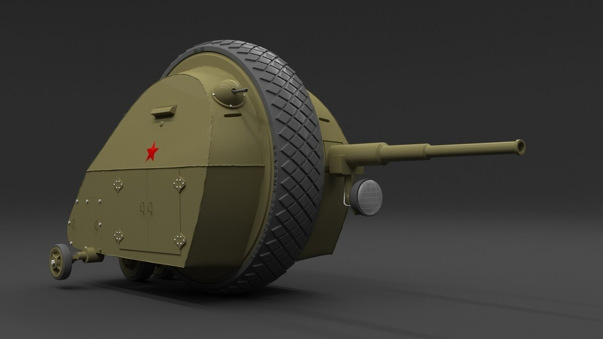 3D-рисунок, изображающий возможный вид танка Гальперина. Изображение в свободном доступе.