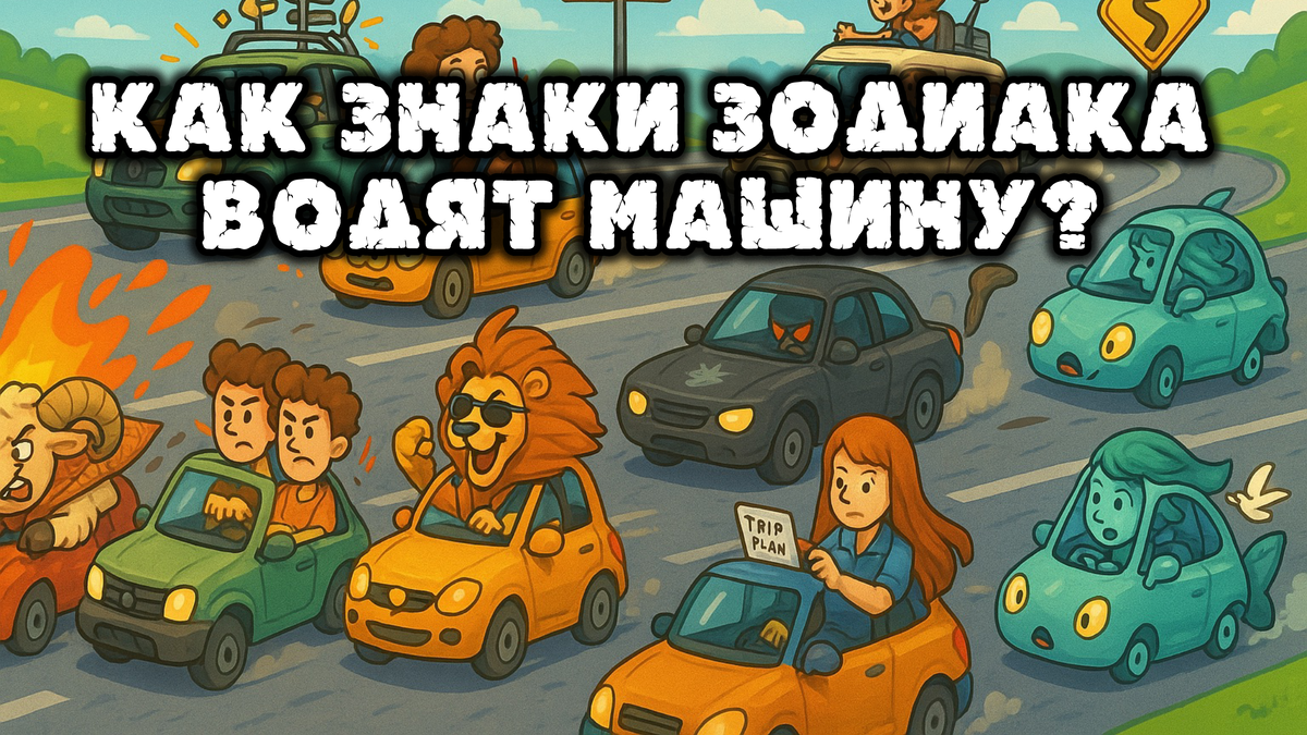 Как Знаки Зодиака Водят Машину: Один В Пробке, Другой В Кювете