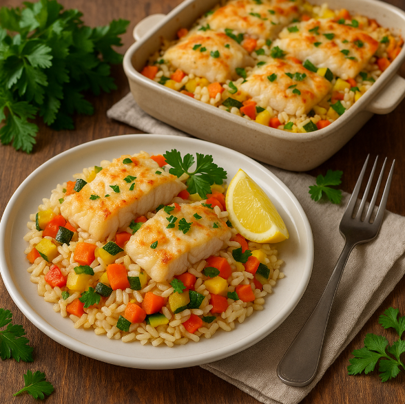 Рыба с рисом и овощами рецепты от Дарики