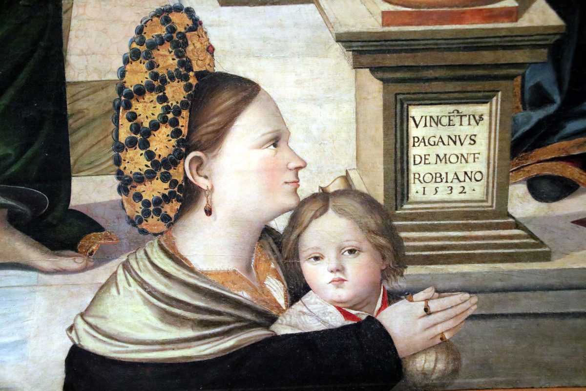 Винченцо Пагани. Картина «Благовещение», 1532 год. Фрагмент.