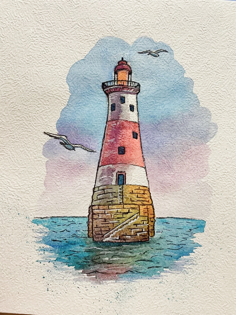 Данные рисунки я рисовала уже в альбоме со специальной бумагой для акварели. Мне очень нравится текстура акварельной бумаги, она тоже бюывает разная конечно. Рисунки на ней выглядят очень интересно. так же люблю в различные рисунки добавлять брызги - они как-то завершают рисунок что ли.