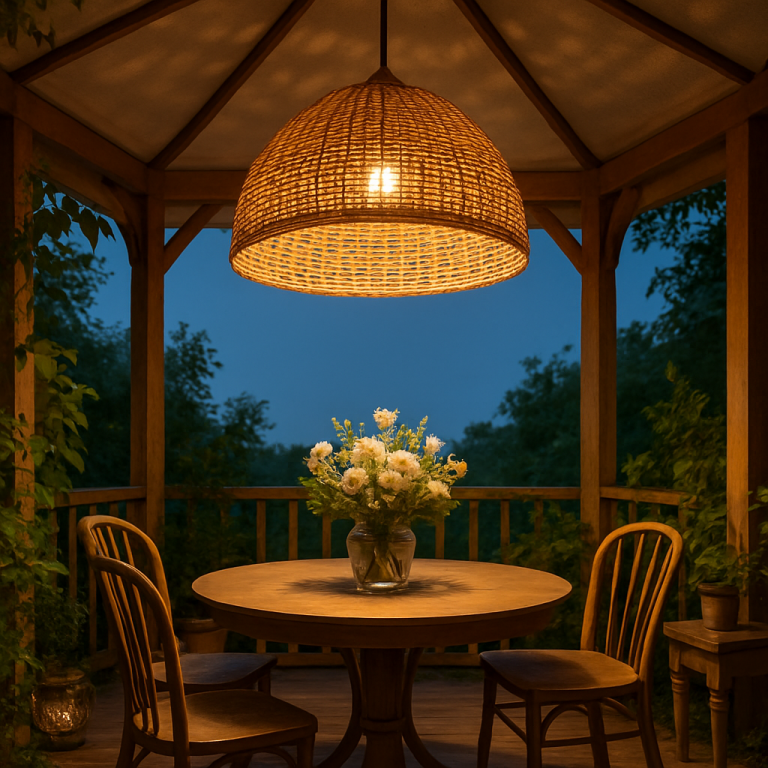    Создайте уют в беседке: пошаговое руководство по плетению ротангового потолочного светильника своими руками Loza