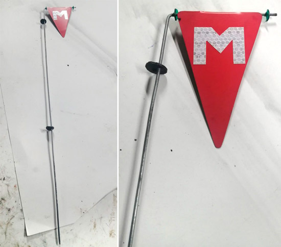 Метка мины, изготовленная близко к стандартному варианту (фото из открытых источников)