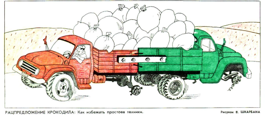 Художник В.Шкарбан журнал "Крокодил"№23 1973