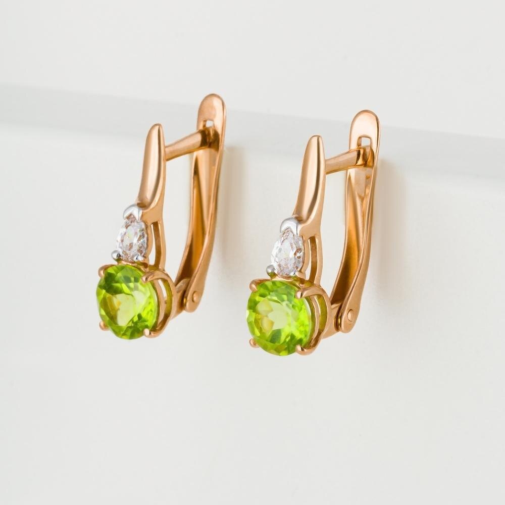 Серьги с хризолитами и фианитами из красного золота
Efremof
Код: 000-270846 на ourgold.ru