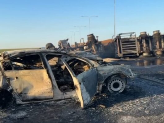    страшное ДТП в Аксайском районе на трассе М-4 "Дон" унесло жизни четверых // фото: пресс-служба Госавтоинспекции региона