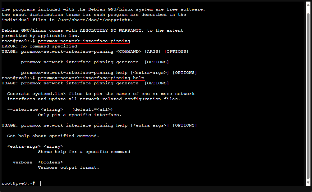 Команда привязки сетевого интерфейса в Proxmox 9 Beta virtualizationhowto  📷
