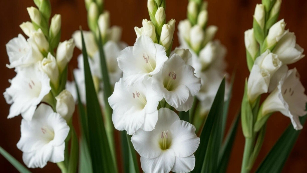 Гладиолусы.