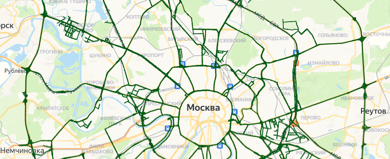 Часть грузового каркаса Москвы