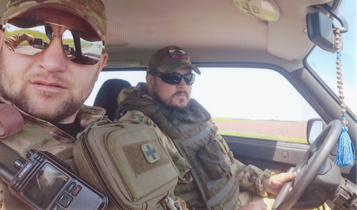 С сослуживцем Юрием, Запорожье, 2023 г.