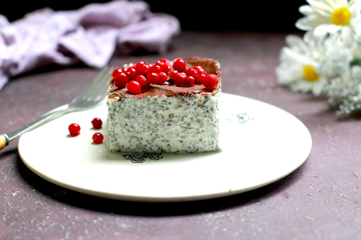 Низкоуглеводный десерт с чиа от Елены Некрасовой. Красотища-то какая! Даже есть жалко. 