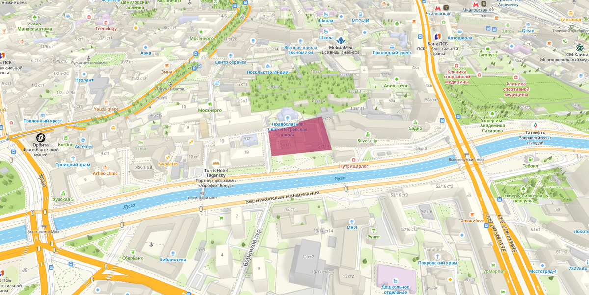 Пятно застройки ЖК Тессинский, 5