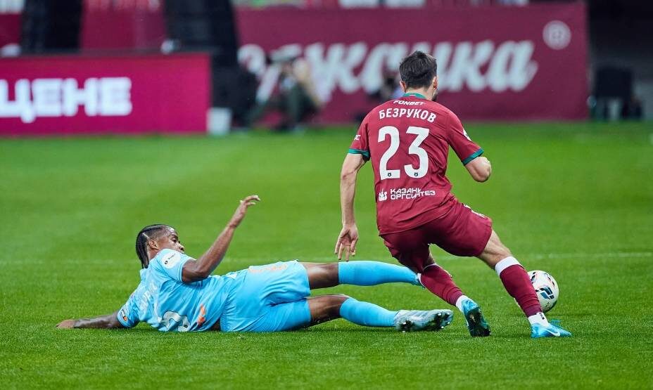    «Зенит» во втором туре РПЛ 2025-2026 потерял очки в матче с «Рубином». Фото: ФК «Зенит»