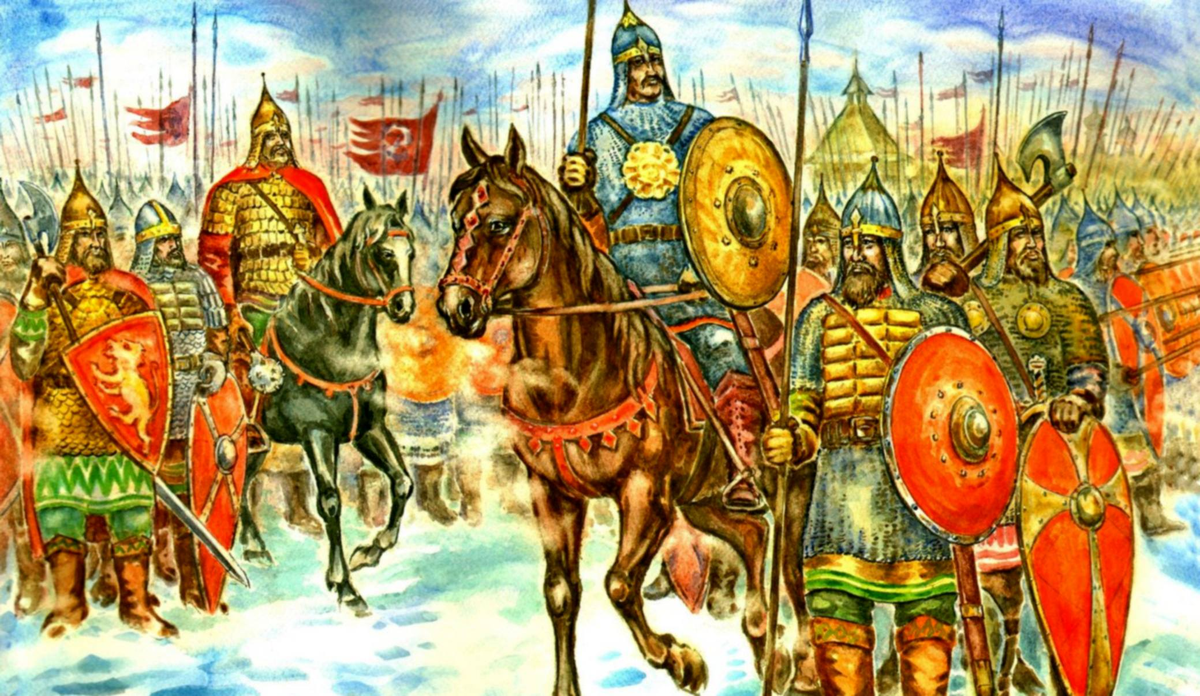 Юрий Долгорукий с дружиной.