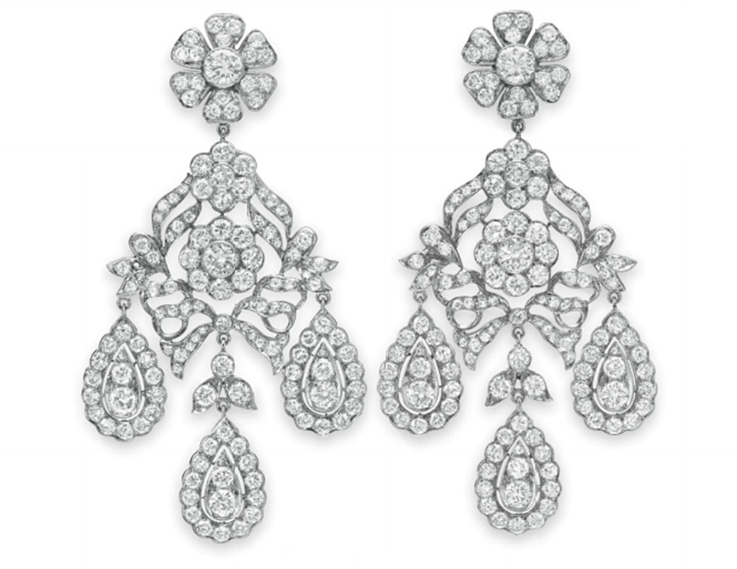 Серьги Элизабет Тейлор, 1957. (с) christies.com