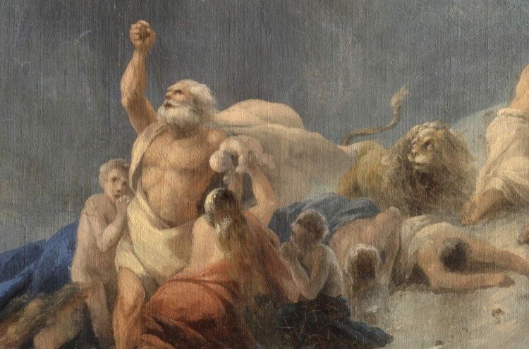 Фрагменты картины Ивана Айвазовского «Всемирный потоп» (1864, Русский музей) Листайте вправо, чтобы рассмотреть детали с другими животными