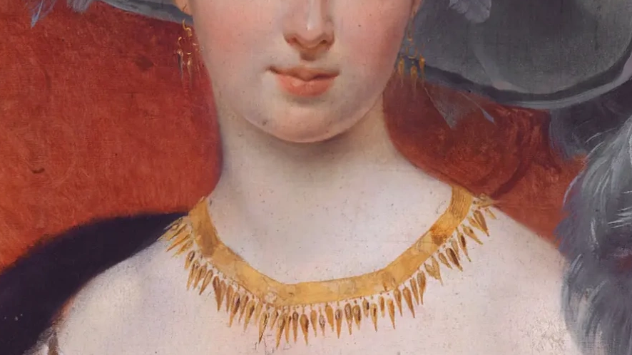Портрет графини Стефании Витгенштейн, Карл Брюллов, 1830-е. (с) Из частной коллекции. Деталь.