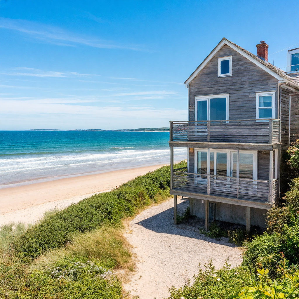 Сгенерировано нейросетью на запрос "пляжные домики"