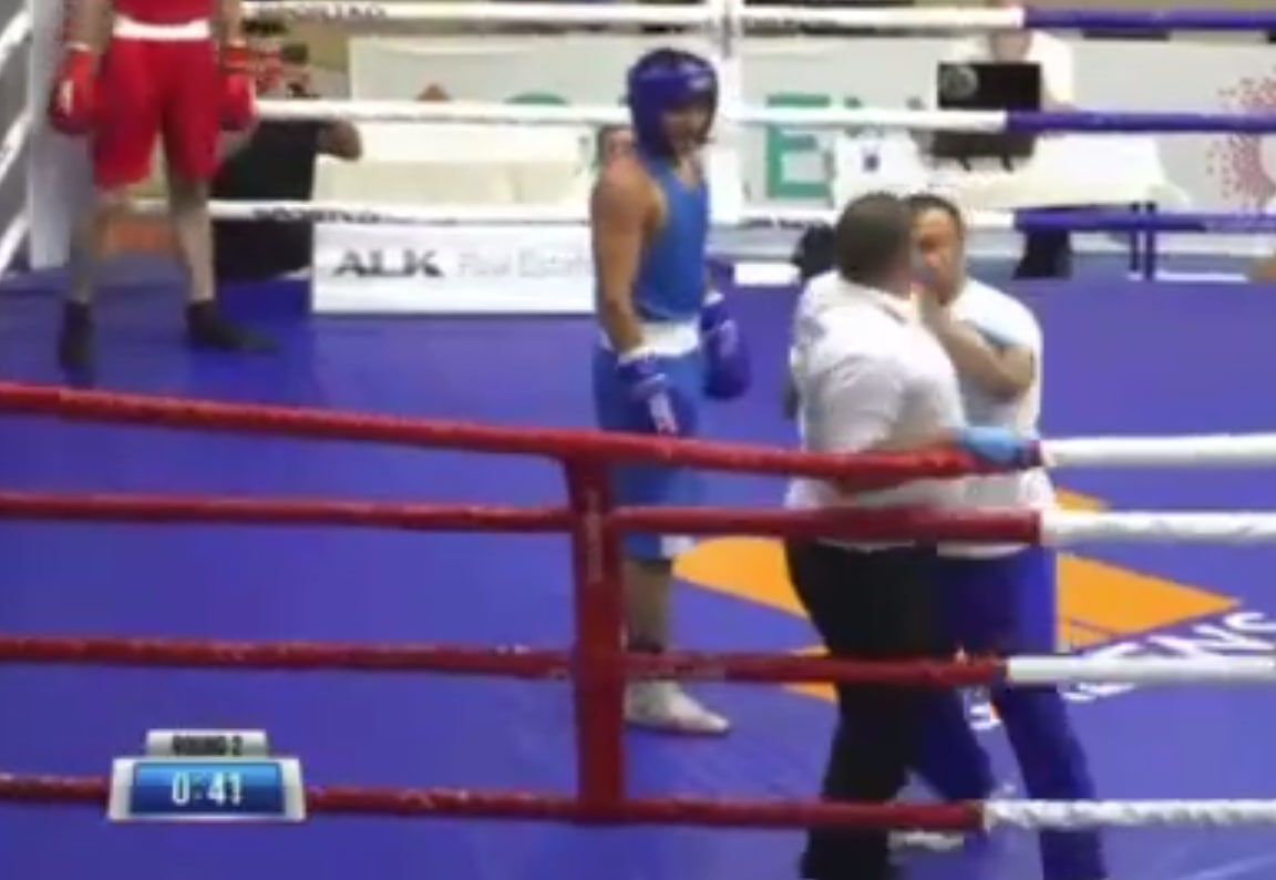 В Сербии тренер азербайджанского боксера напал на судью на чемпионате Европы среди кадетов