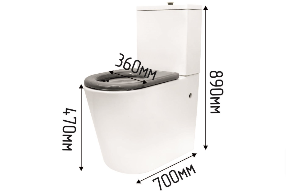 Унитаз для инвалидов напольный соответствующий нормам DSTRANA (арт. 4620)
