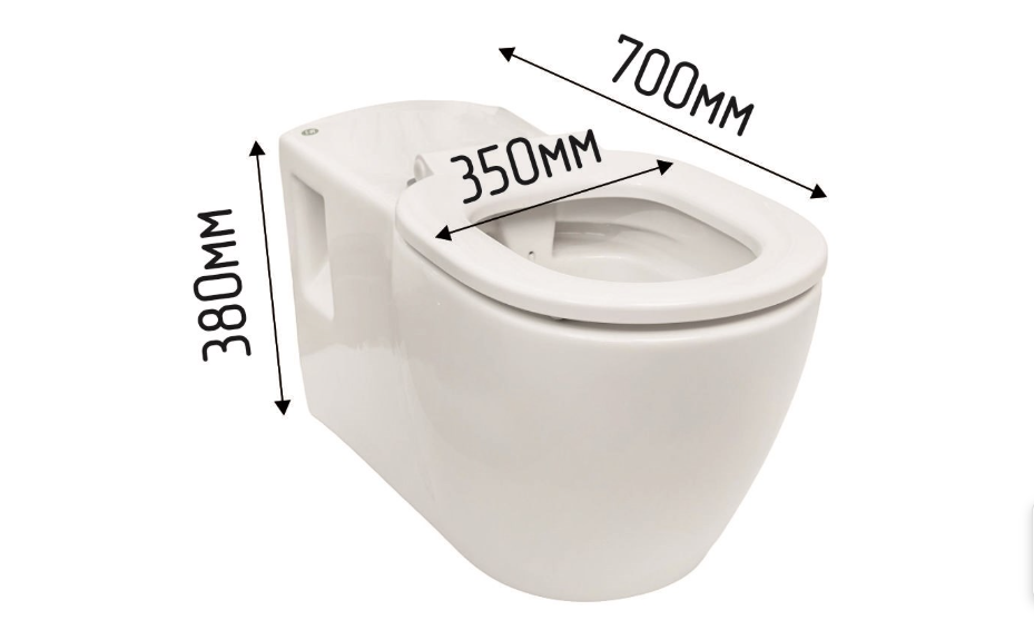 Унитаз для инвалидов подвесной соответствующий нормам DSTRANA AID