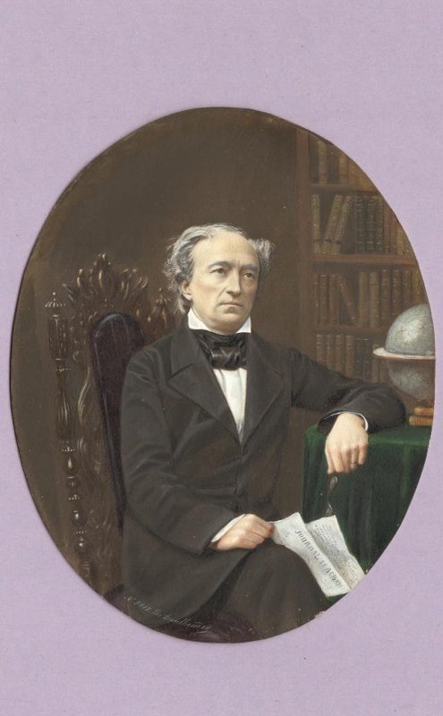 Дагерротипический портрет Тютчева раб. К. Даутендея (раскрашенная фотография по способу Тальбота). Музей-заповедник "Усадьба "Мураново" имени Ф.И. Тютчева. 1850-1851 год. 