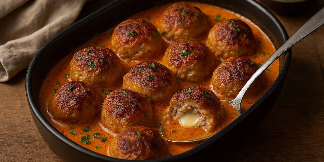 Тефтели, которые не надо жарить — сочные, мягкие с сыром под соусом