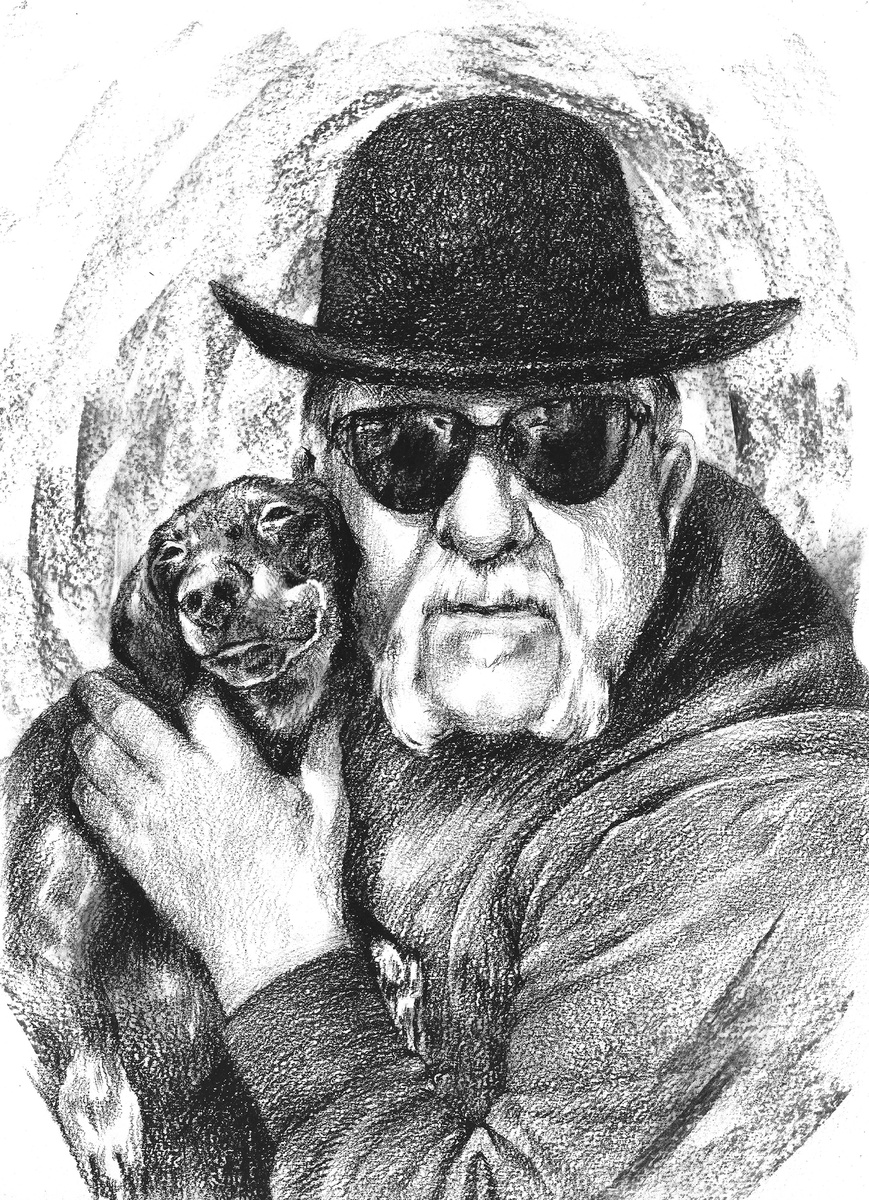 "Друзья".
Уголь, угольный карандаш, акварельная бумага. 
Формат А3. 2022 год. Автор: Корягина Светлана (Корга Арт)