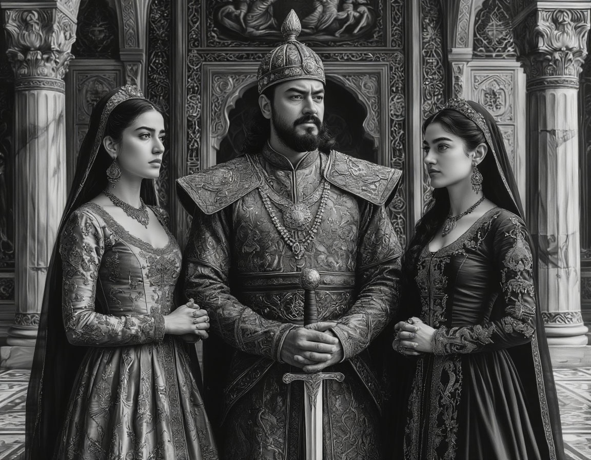 В тронном зале правитель Осман выносит мудрое решение в споре двух своих жен, Бала-хатун и Малхун-хатун, создавая основы нового государства