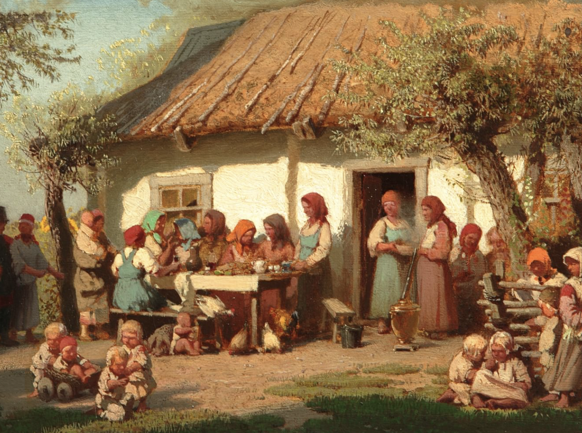 Петр Александрович Суходольский, «Обед поденщиц», 1880 год. Из собрания Государственной Третьяковской галереи