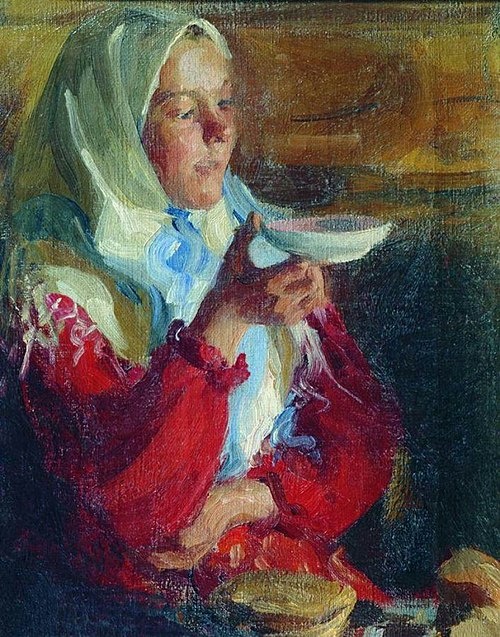 Иван Семенович Куликов, «Крестьянка с блюдцем», 1899 год. Из собрания Муромского историко-художественного музея