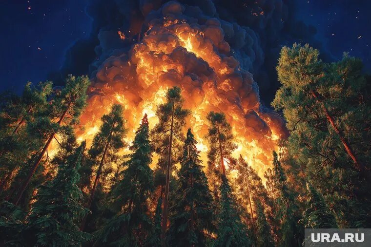 В Турции бушуют лесные пожары. Фото: Создано в Midjourney © URA.RU