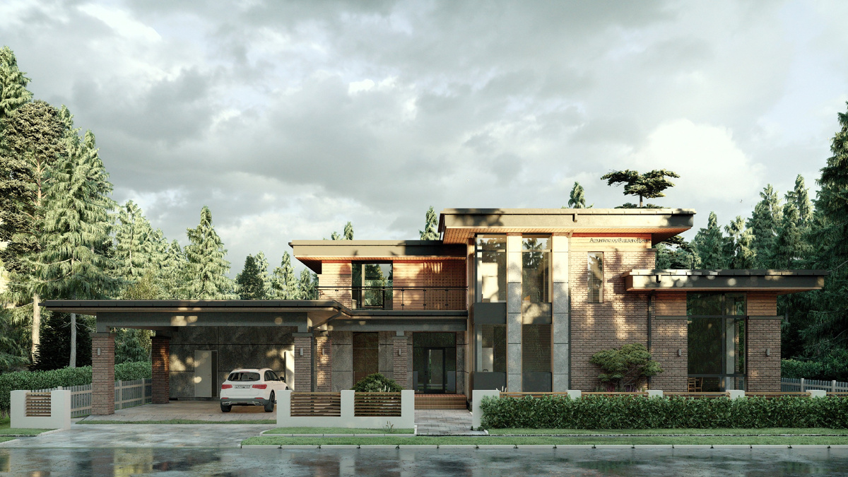 Вариант с плоской крышей