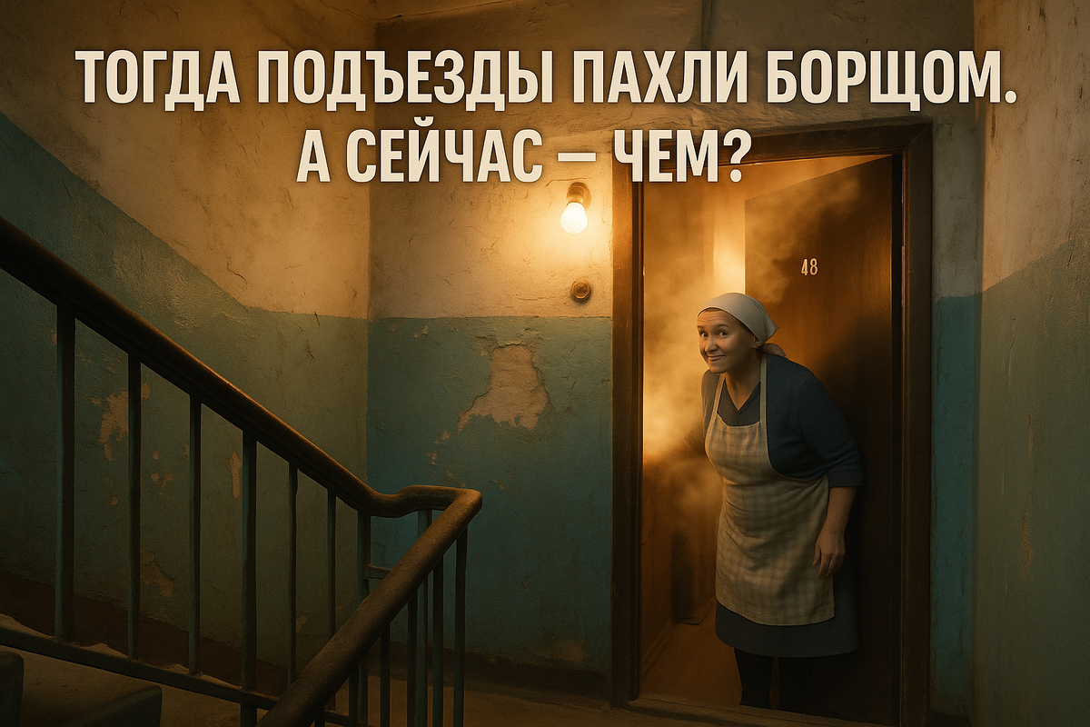 В советских подъездах пахло жизнью: щами, картошкой, свежей выпечкой. Даже воздух был домашним. Сейчас — тишина и запах чистящего средства. Что изменилось?