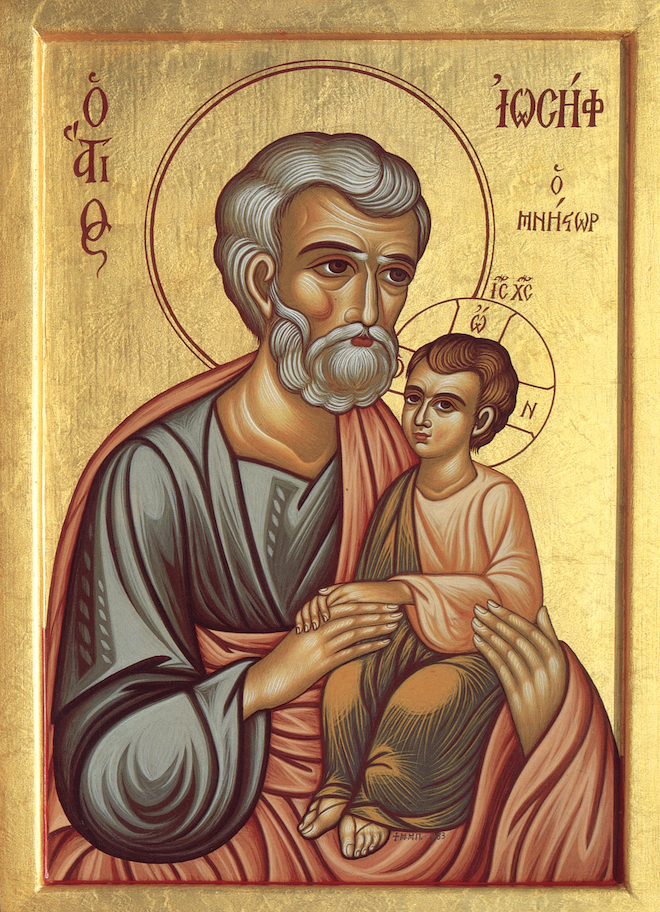 Святой Иосиф — образ внутренней тишины, принятия, и мужской любви, не построенной на страсти. Он взял Марию в дом не по влечению, а по доверию Богу. И остался. Его образ — редкий в иконографии, но очень важный: он напоминает, что любовь — это дело, выбор, ответственность, а не вспышка эмоции. Такой человек мог бы быть рядом с героиней после, когда она уже поняла, что ищет иного.