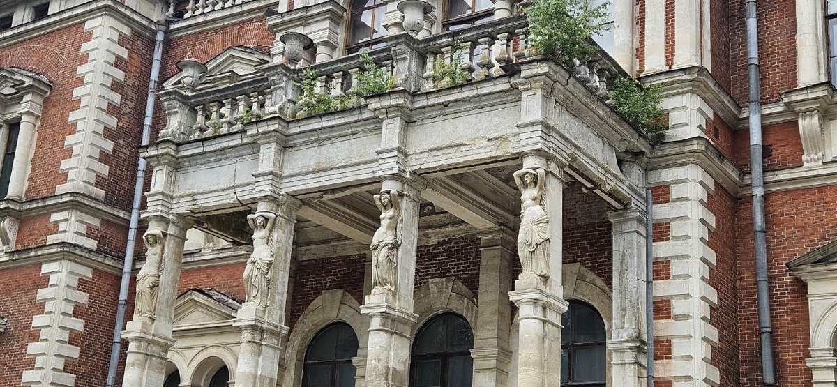 Балкон на заднем дворе.