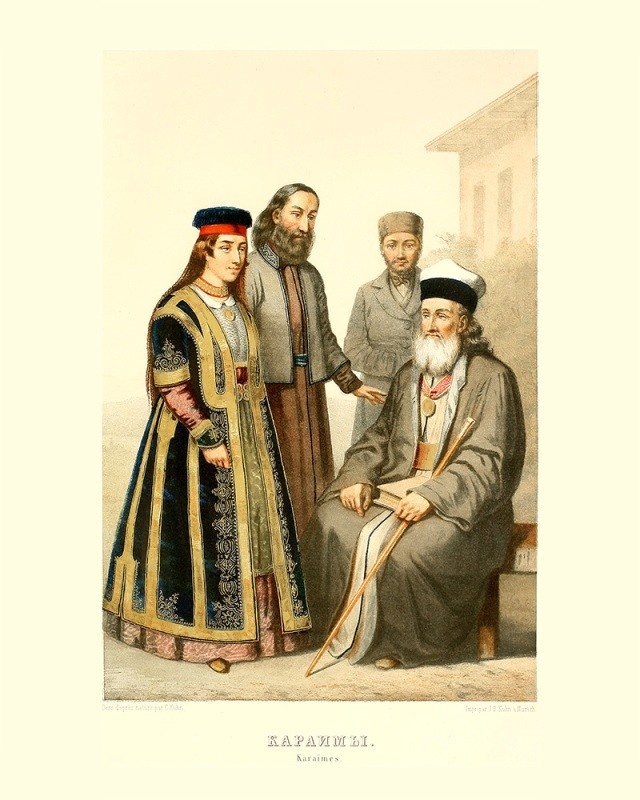 Карл Гун. Караимы. Иллюстрация из книги: Паули Т. Этнографическое описание народов России. Санкт-Петербург, 1862. С. 213.