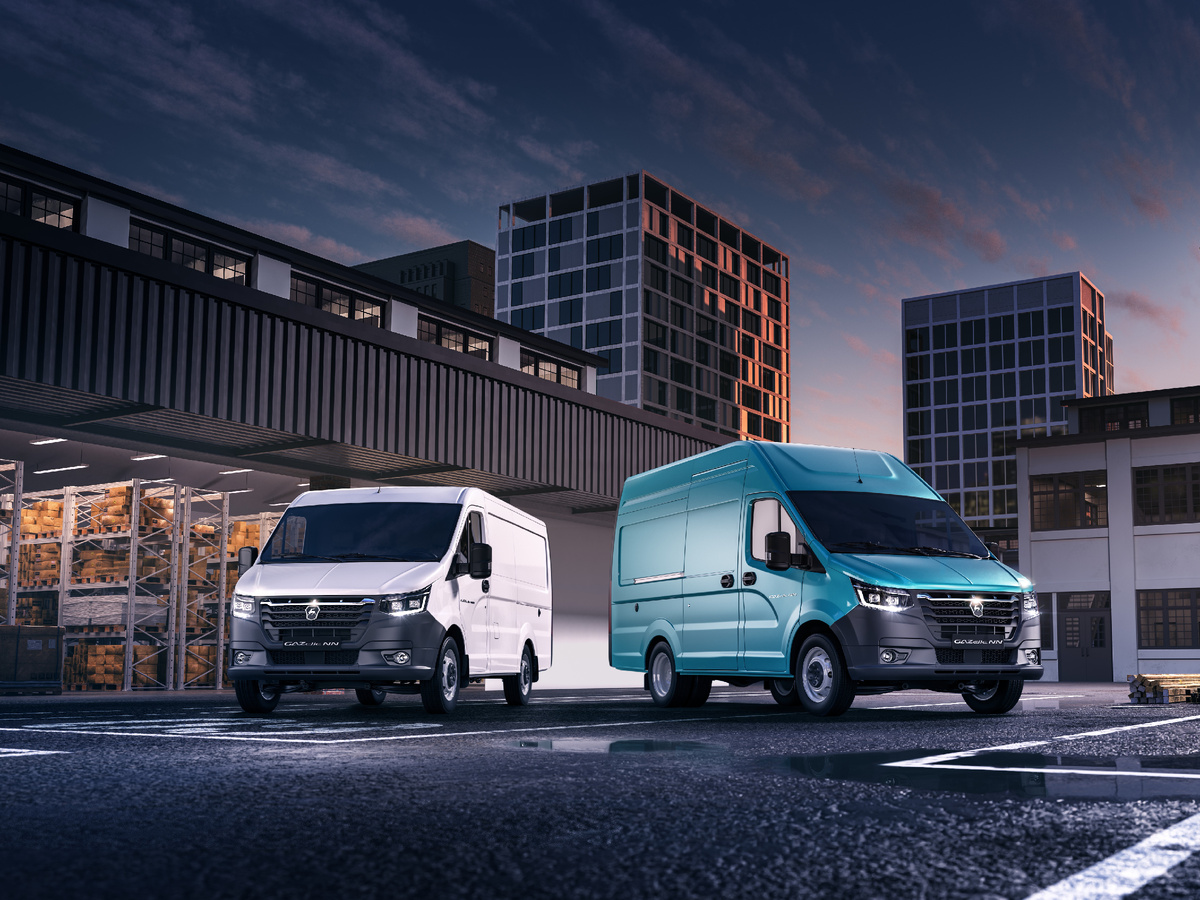 Фургоны «Газель NN» с односкатной и двухскатной ошиновкой и разной высотой крыши - H2 и H3