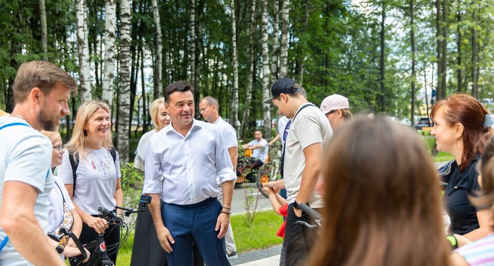    Проверка нового лесопарка «Авангард» в Электростали Губернатором Подмосковья / Медиасток.рф