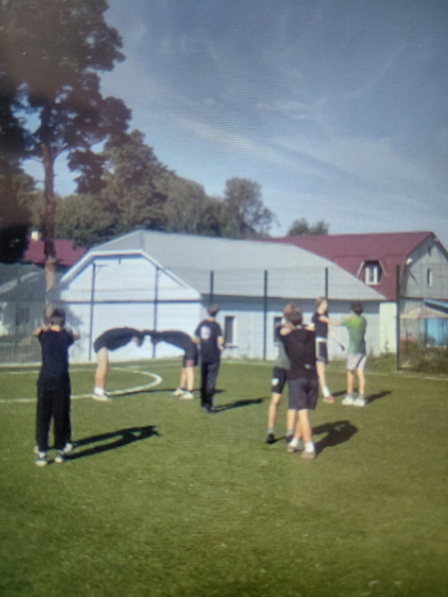 На утренней тренировке 